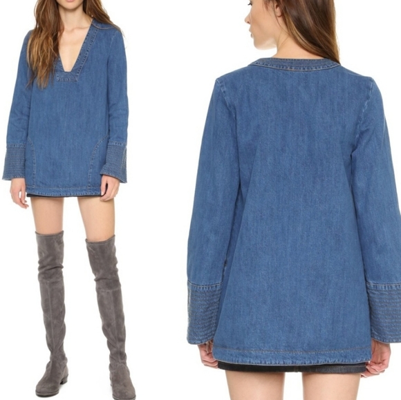 free people denim tunic
